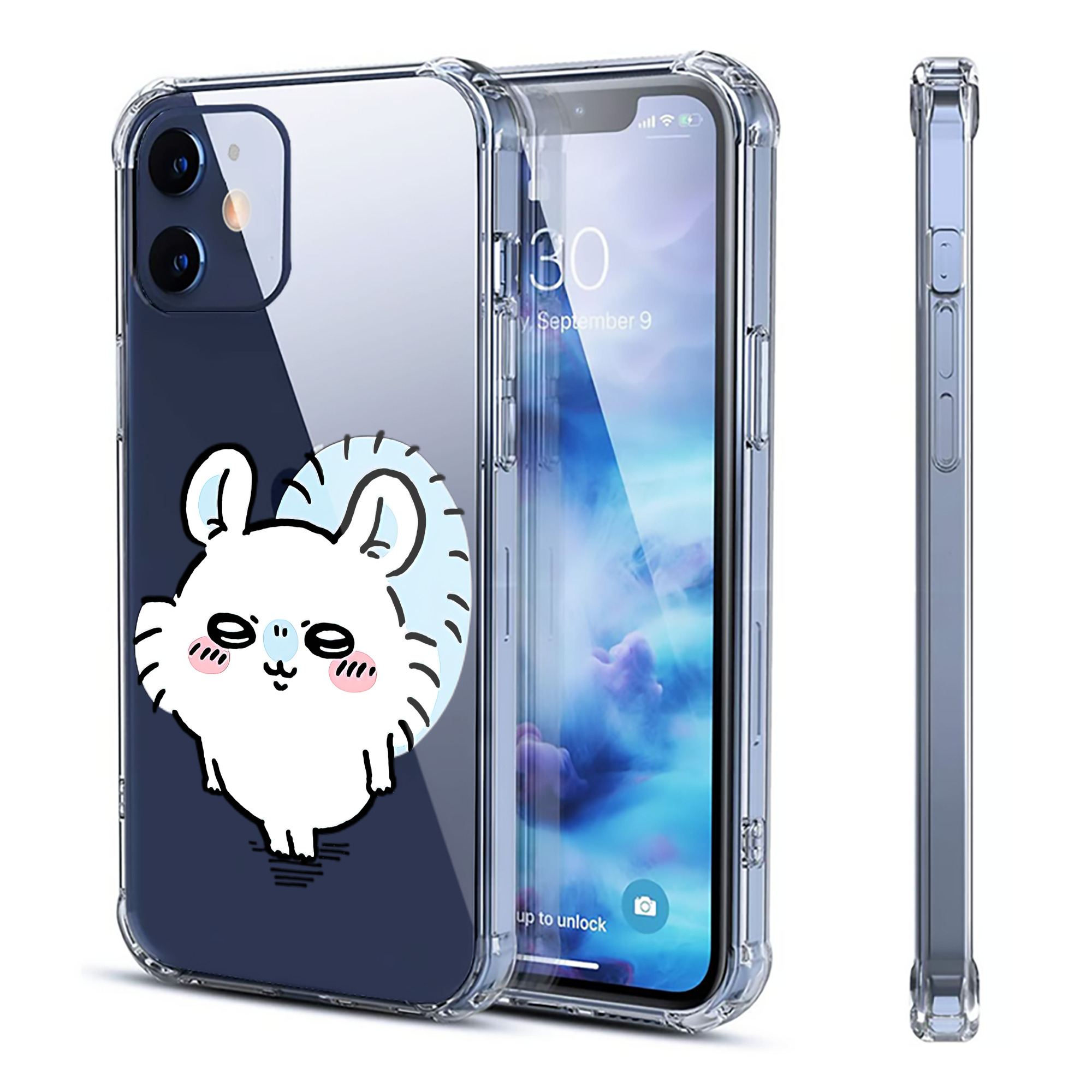 （画像用） ちいかわ モモンガ Chii-kawa Momonga 【iPhone 12シリーズ対応】透明スマホケース（クリアソフトケース）